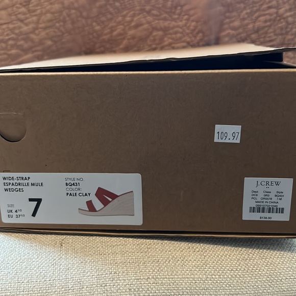 NWT JCrew Factory Espadrille Mule Wedge - Picture 9 of 9